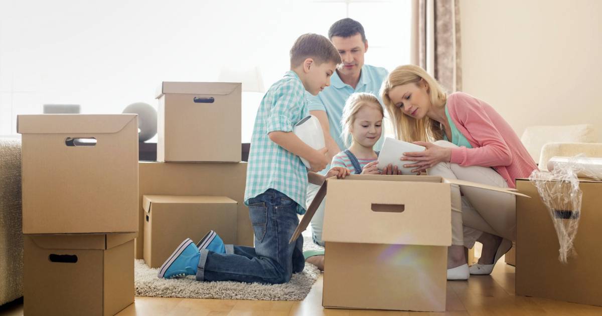 Gezin verhuist naar andere woning